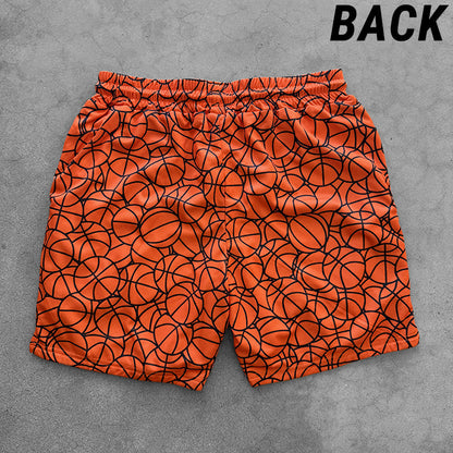Bigger Than Basketball Pattern Shorts - Orange | Youth & Adult - Niksstuff