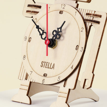 Robot Clock DIY Kit | Personalized STEM Toy for Kids Ages 6+ - Niksstuff