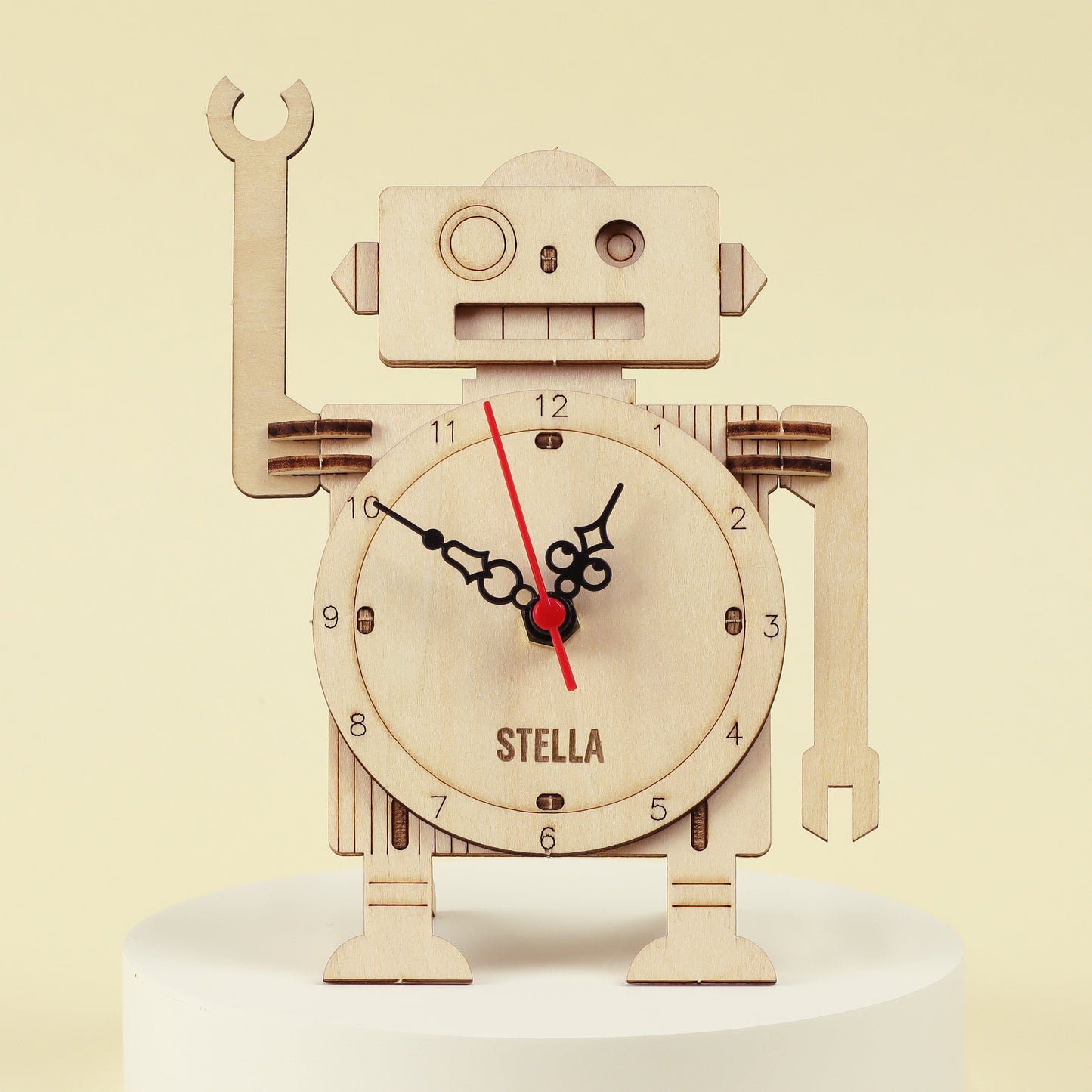 Robot Clock DIY Kit | Personalized STEM Toy for Kids Ages 6+ - Niksstuff