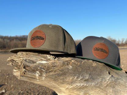 Pike Trail Rawhide Leather Patch Hat | Snapback | 6 Styles