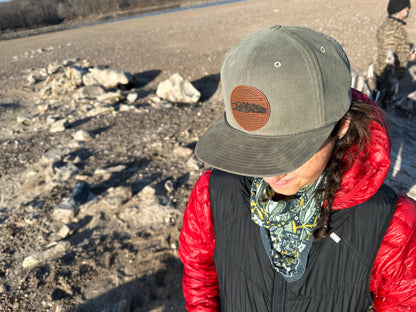 Pike Trail Rawhide Leather Patch Hat | Snapback | 6 Styles