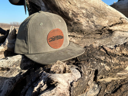 Pike Trail Rawhide Leather Patch Hat | Snapback | 6 Styles