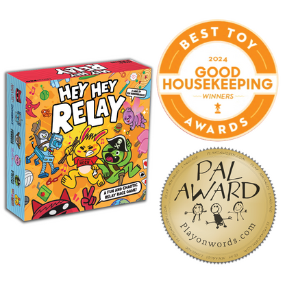 Hey Hey Relay Team Party Game - Fast-Paced Board Game for Families