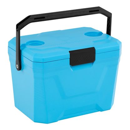 Insulated Portable Hard Shell Cooler with Cup Holders & Bottle Opener