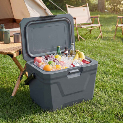 Insulated Portable Hard Shell Cooler with Cup Holders & Bottle Opener
