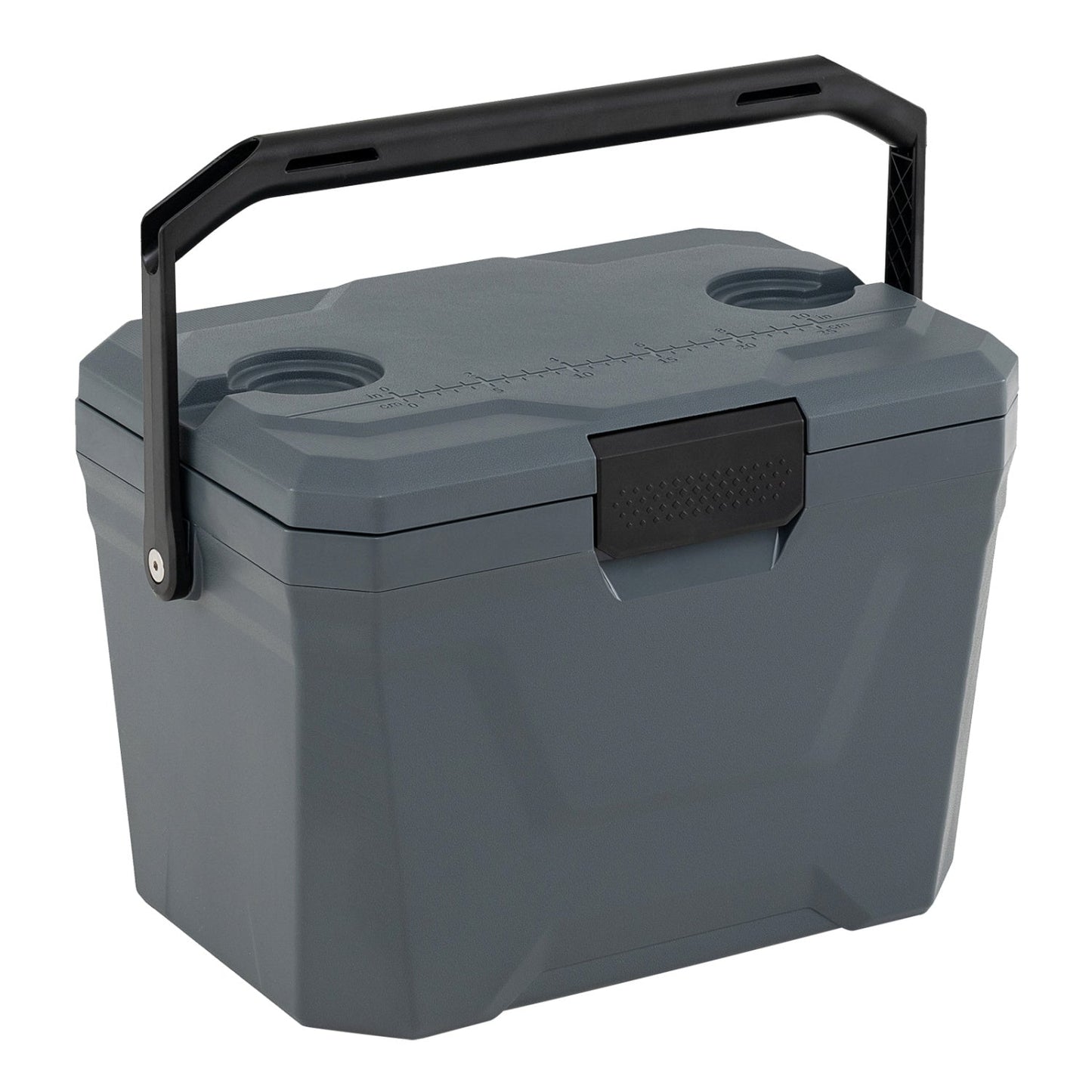 Insulated Portable Hard Shell Cooler with Cup Holders & Bottle Opener