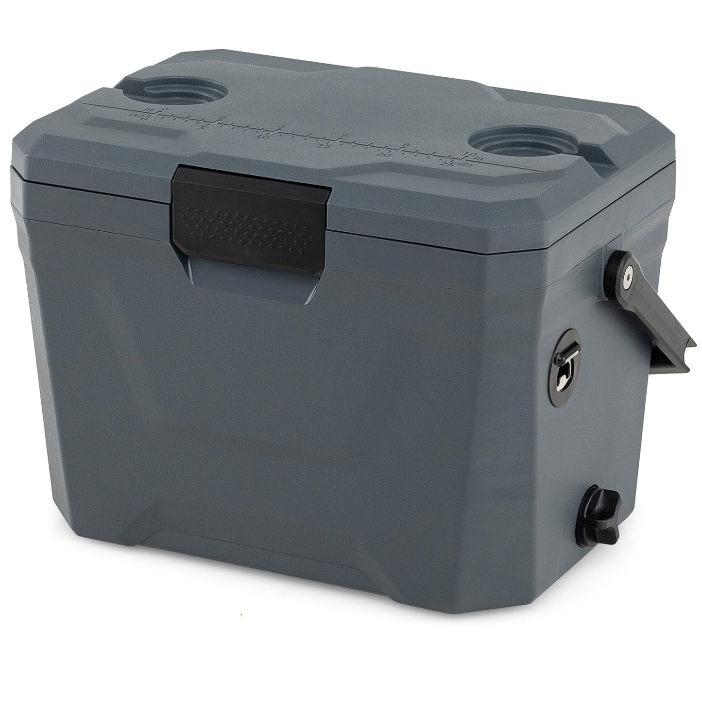 Insulated Portable Hard Shell Cooler with Cup Holders & Bottle Opener