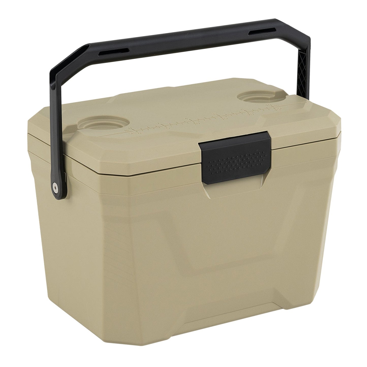 Insulated Portable Hard Shell Cooler with Cup Holders & Bottle Opener