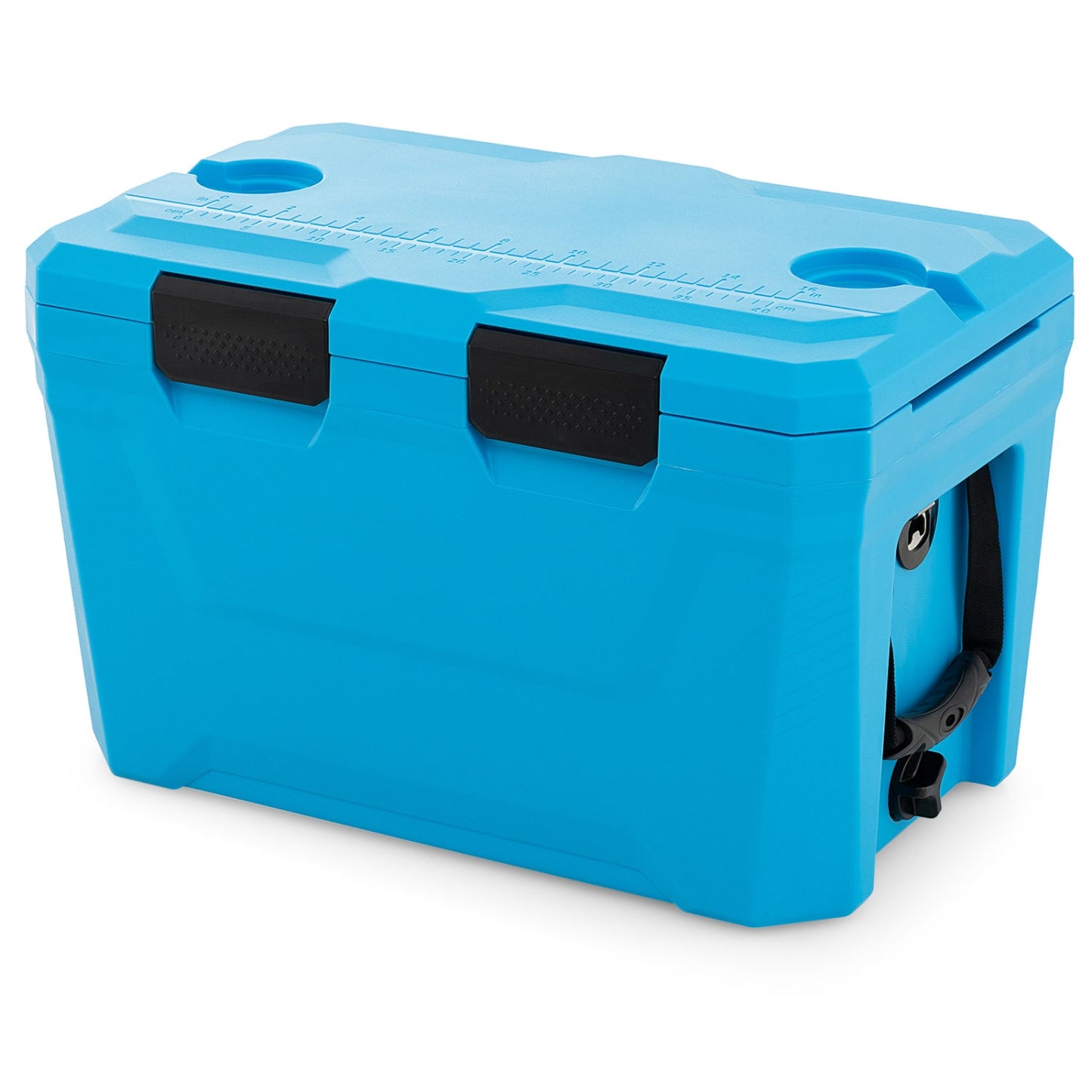 Large Insulated Hard Shell Cooler with Cup Holders, Bottle Opener & Drain Plug