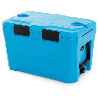 Large Insulated Hard Shell Cooler with Cup Holders, Bottle Opener & Drain Plug