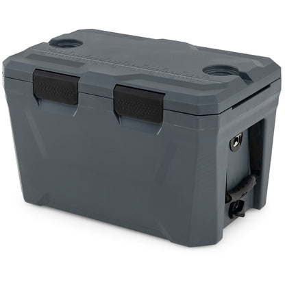 Large Insulated Hard Shell Cooler with Cup Holders, Bottle Opener & Drain Plug