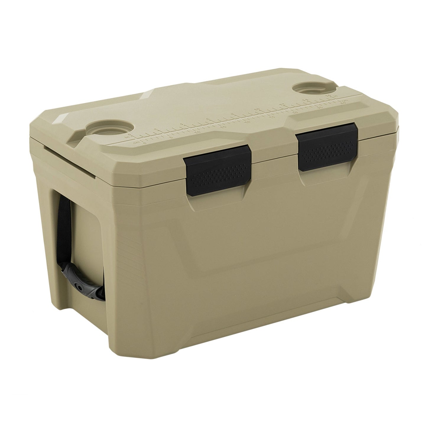 Large Insulated Hard Shell Cooler with Cup Holders, Bottle Opener & Drain Plug