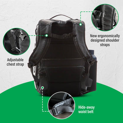Island Hopper 2.0 Matte Black | Waterproof Carry-On Backpack 28L & 34L - Niksstuff