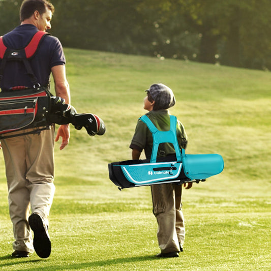 Junior Golf Club Set | Ages 5–7 | Right Hand | 3 Clubs + Stand Bag + Rain Hood | Green, Pink or Blue