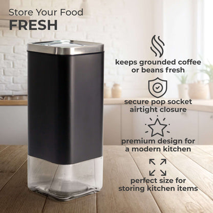 Kaffe 16oz Square Glass Airtight Food Storage Container