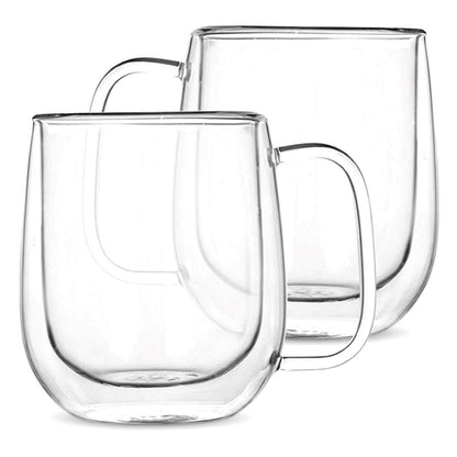 Kaffe 10oz Double-Walled Borosilicate Glass Mug Set - 2 Pack
