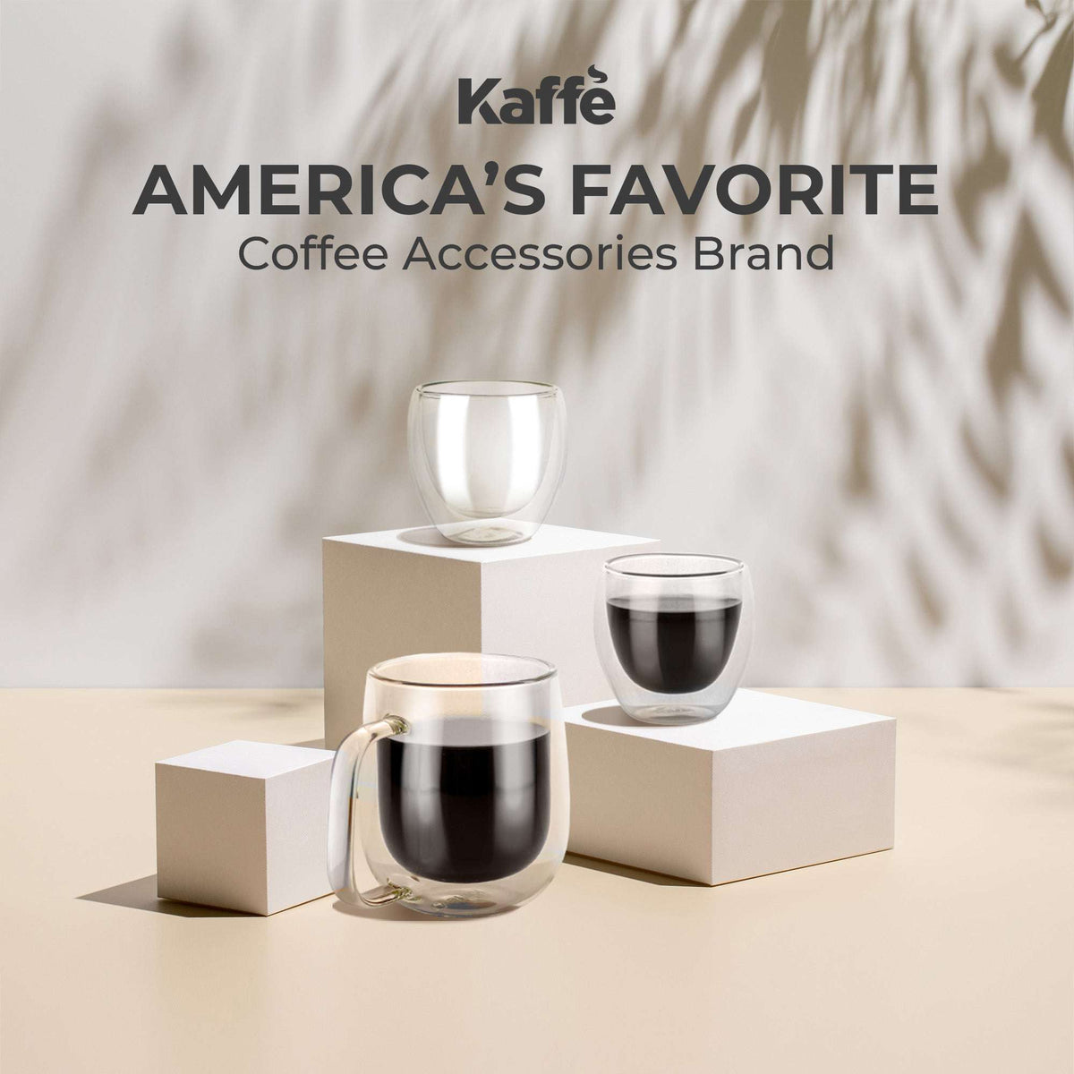 Kaffe 10oz Double-Walled Borosilicate Glass Mug Set - 2 Pack