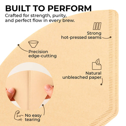 Kaffe Organic Coffee Filters #2 - Unbleached 100-Pack