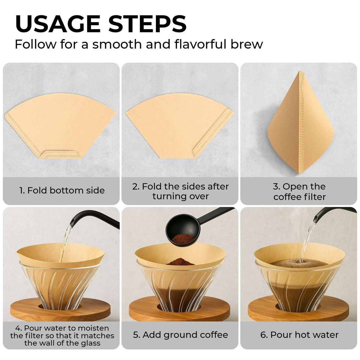 Kaffe Organic Coffee Filters #2 - Unbleached 100-Pack