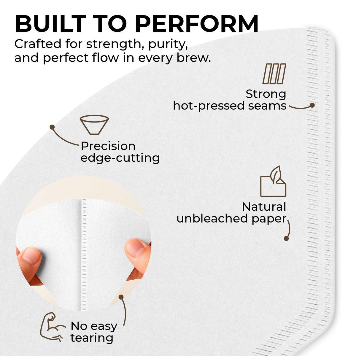 Kaffe #2 Coffee Filters - 100pk Unbleached Paper