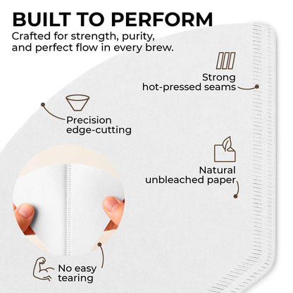 Kaffe #2 Coffee Filters - 100pk Unbleached Paper