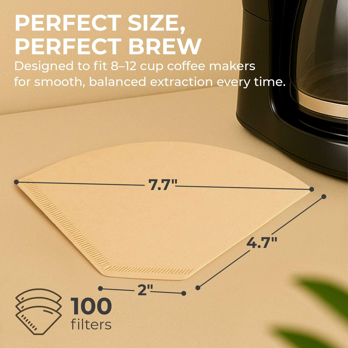 Kaffe Organic Coffee Filters #4 - Unbleached 100-Pack