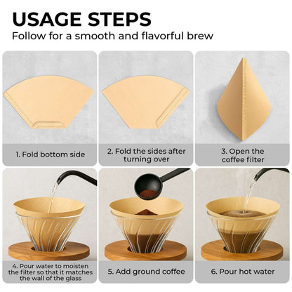 Kaffe Organic Coffee Filters #4 - Unbleached 100-Pack
