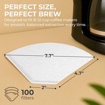 Kaffe #4 Coffee Filters - 100pk Unbleached Paper