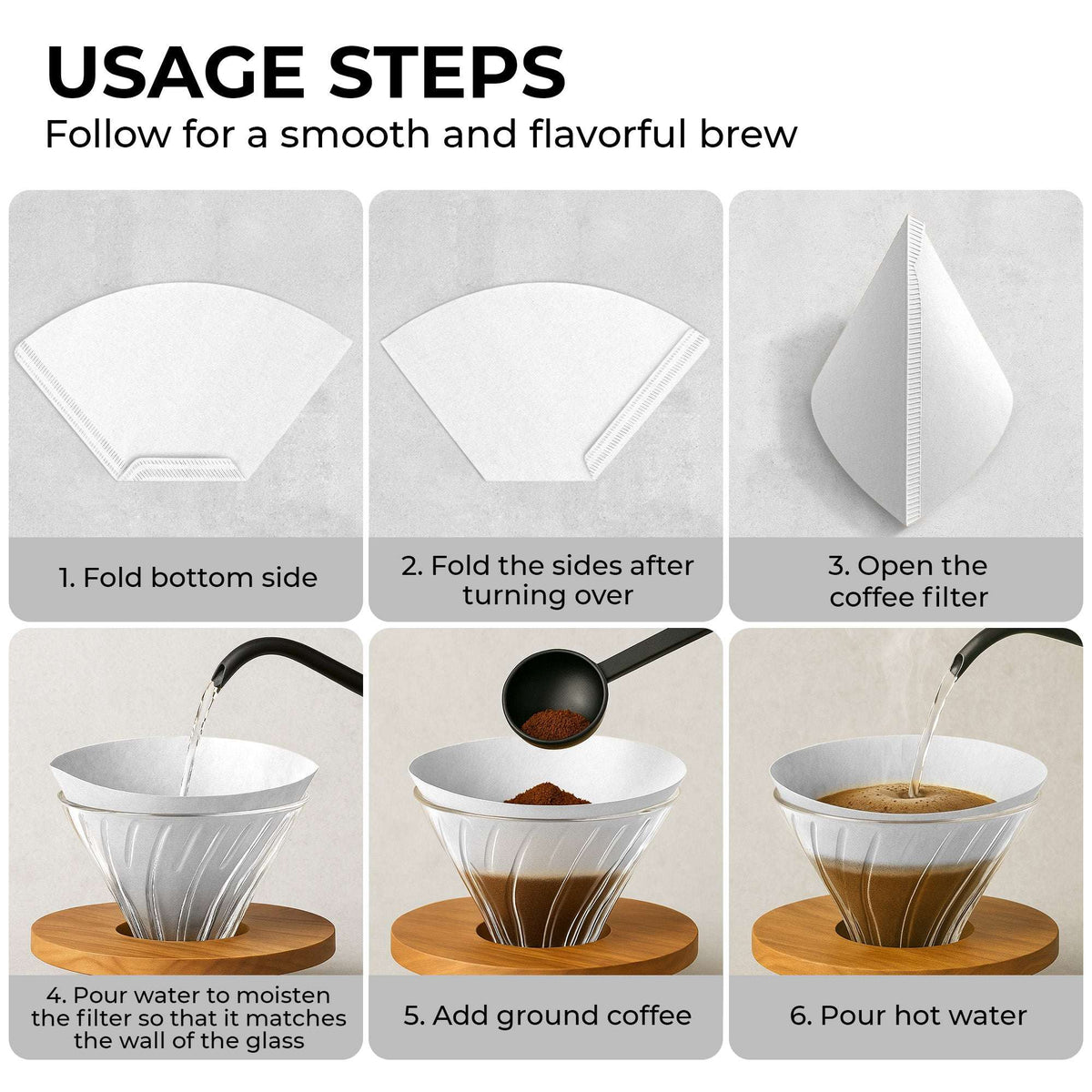 Kaffe #4 Coffee Filters - 100pk Unbleached Paper
