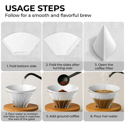 Kaffe #4 Coffee Filters - 100pk Unbleached Paper