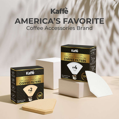 Kaffe #4 Coffee Filters - 100pk Unbleached Paper