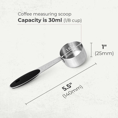Kaffe Stainless Steel Coffee Measuring Spoon - 1/8 Cup (30ml)