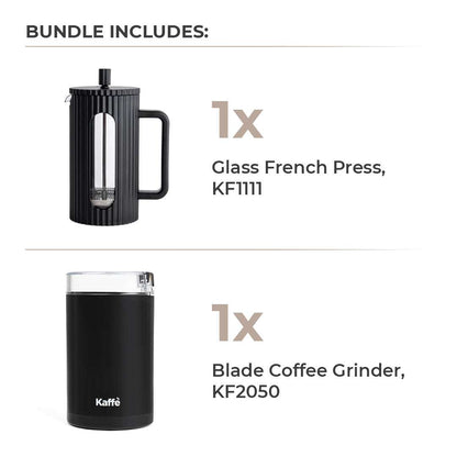 French Press Essentials Bundle - Black