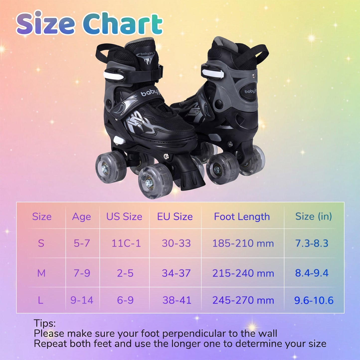 Kids Adjustable Quad Roller Skates with Light-Up Wheels | Girls & Boys - Niksstuff