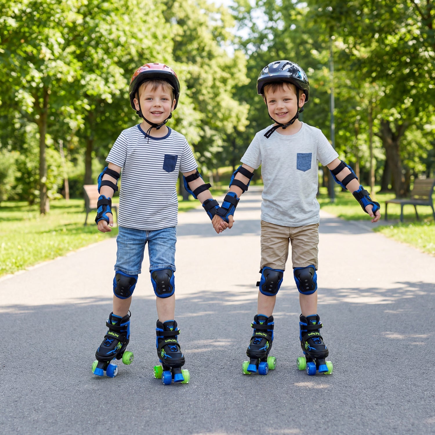 Kids Adjustable Quad Roller Skates with Light-Up Wheels | Girls & Boys - Niksstuff