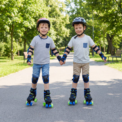 Kids Adjustable Quad Roller Skates with Light-Up Wheels | Girls & Boys - Niksstuff