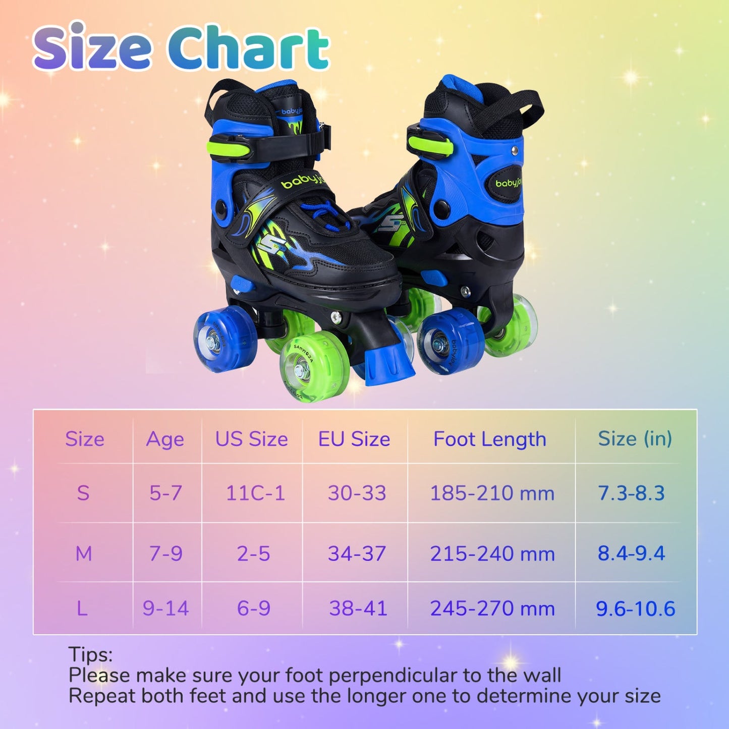 Kids Adjustable Quad Roller Skates with Light-Up Wheels | Girls & Boys - Niksstuff