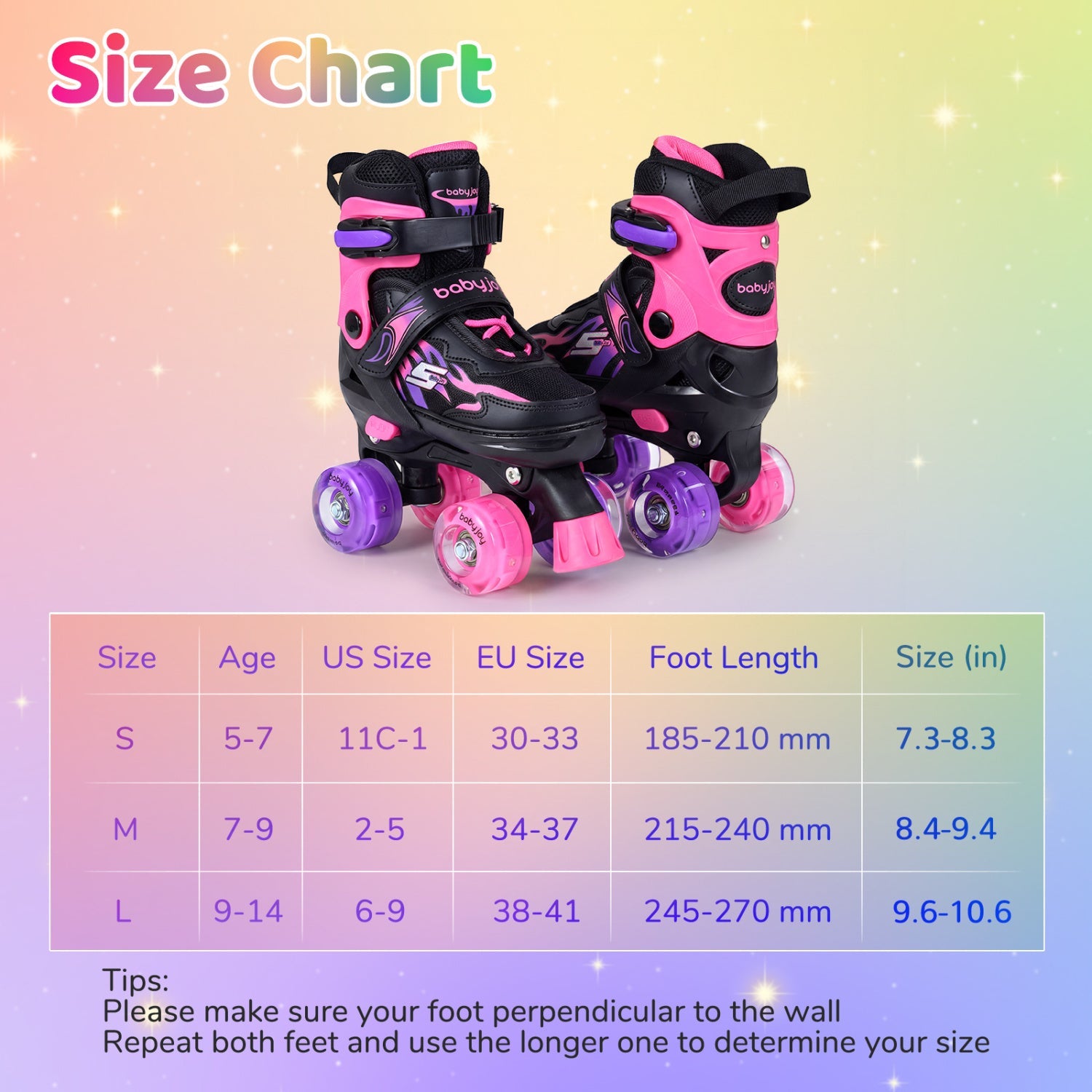 Kids Adjustable Quad Roller Skates with Light-Up Wheels | Girls & Boys - Niksstuff