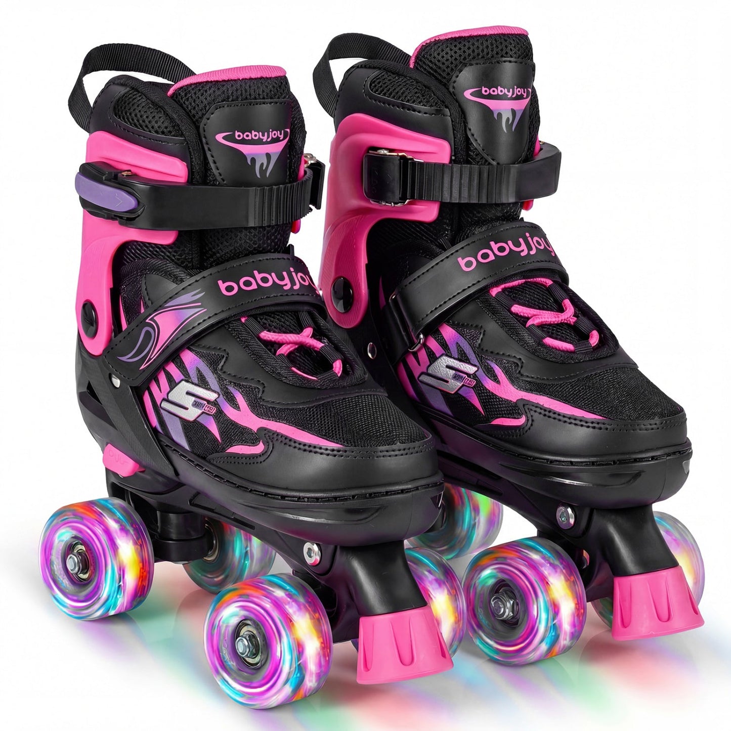 Kids Adjustable Quad Roller Skates with Light-Up Wheels | Boys & Girls - Niksstuff