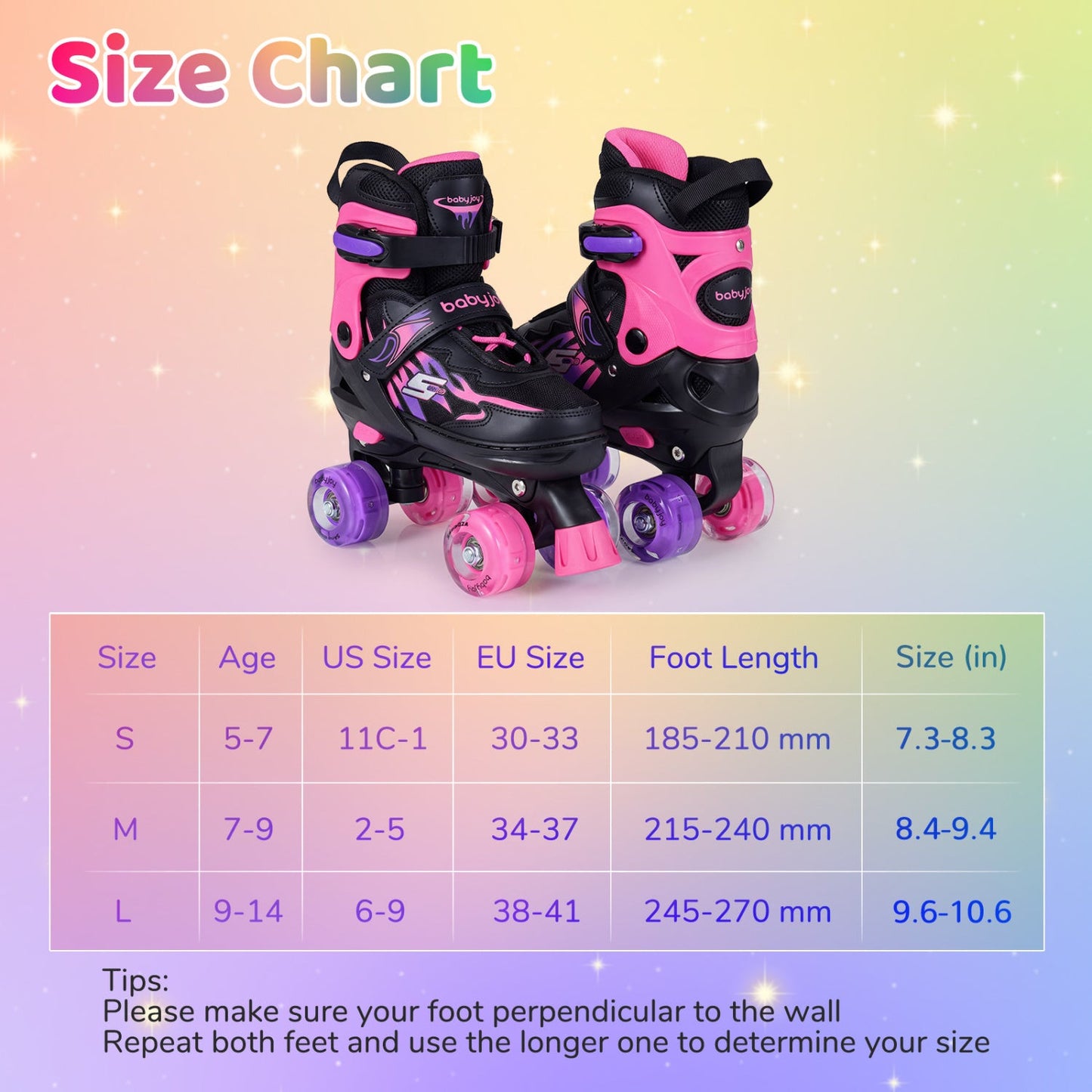 Kids Adjustable Quad Roller Skates with Light-Up Wheels | Boys & Girls - Niksstuff