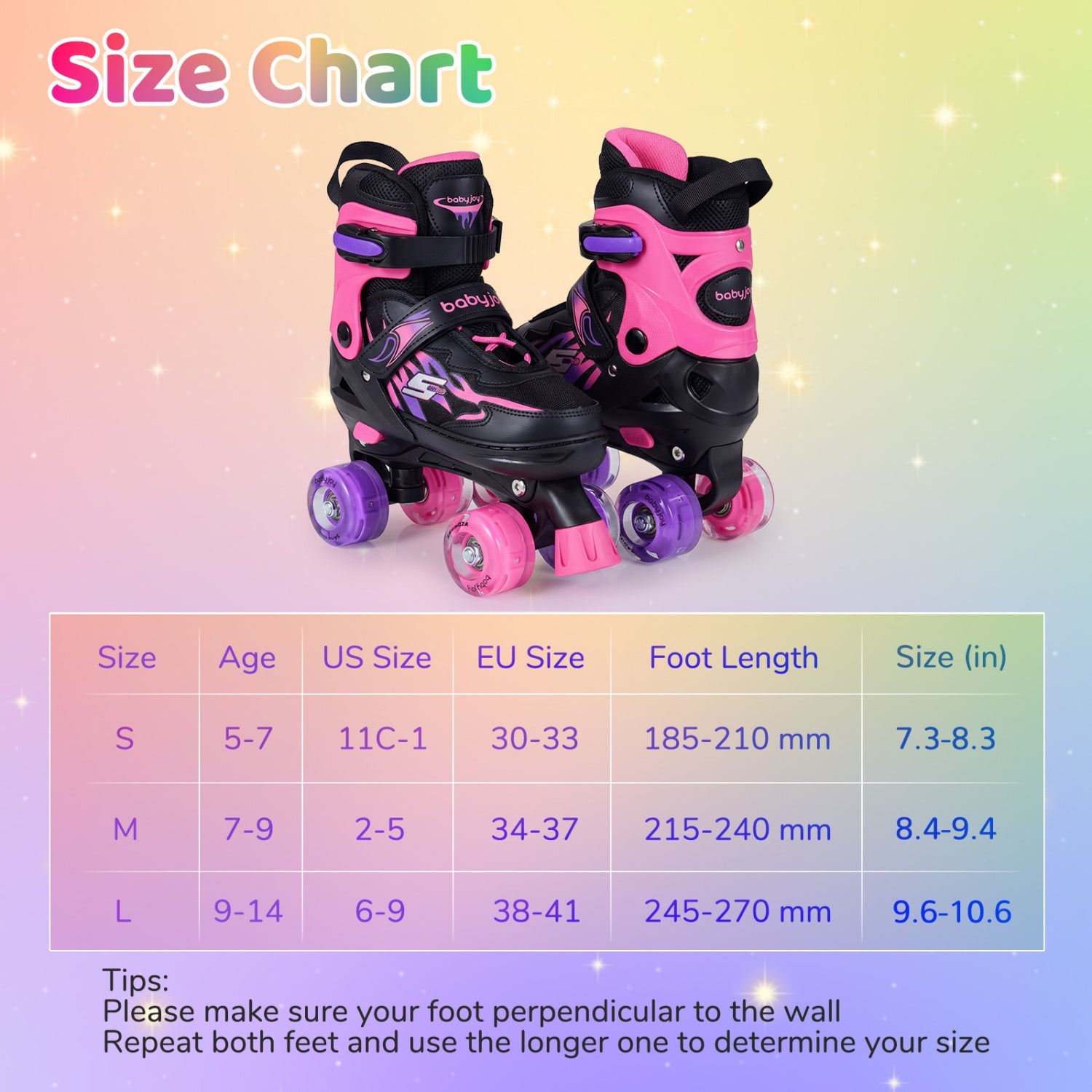 Kids Adjustable Quad Roller Skates with Light-Up Wheels | Boys & Girls - Niksstuff