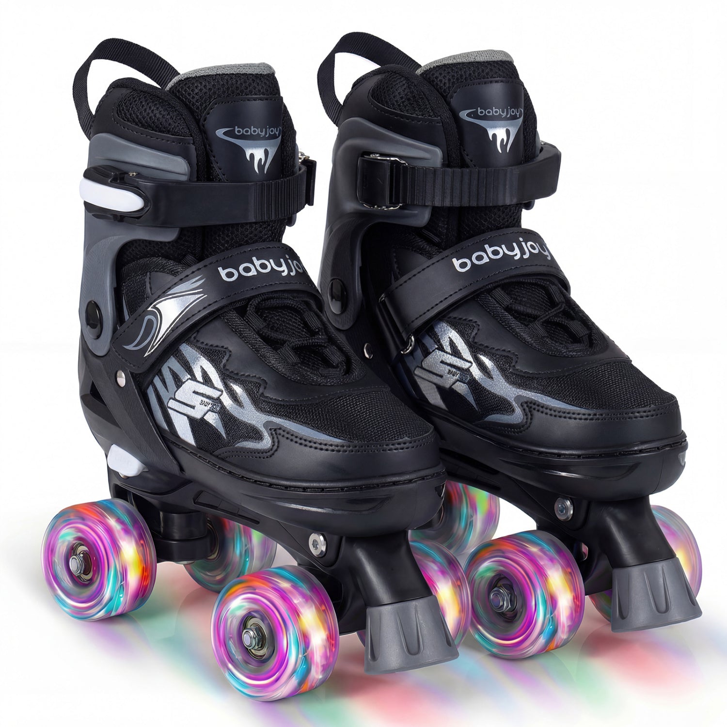 Kids Adjustable Quad Roller Skates with Light-Up Wheels | Boys & Girls - Niksstuff