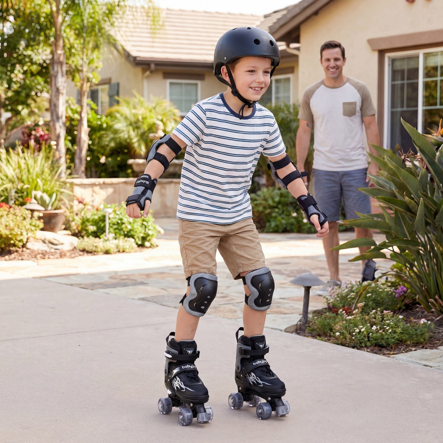 Kids Adjustable Quad Roller Skates with Light-Up Wheels | Boys & Girls - Niksstuff