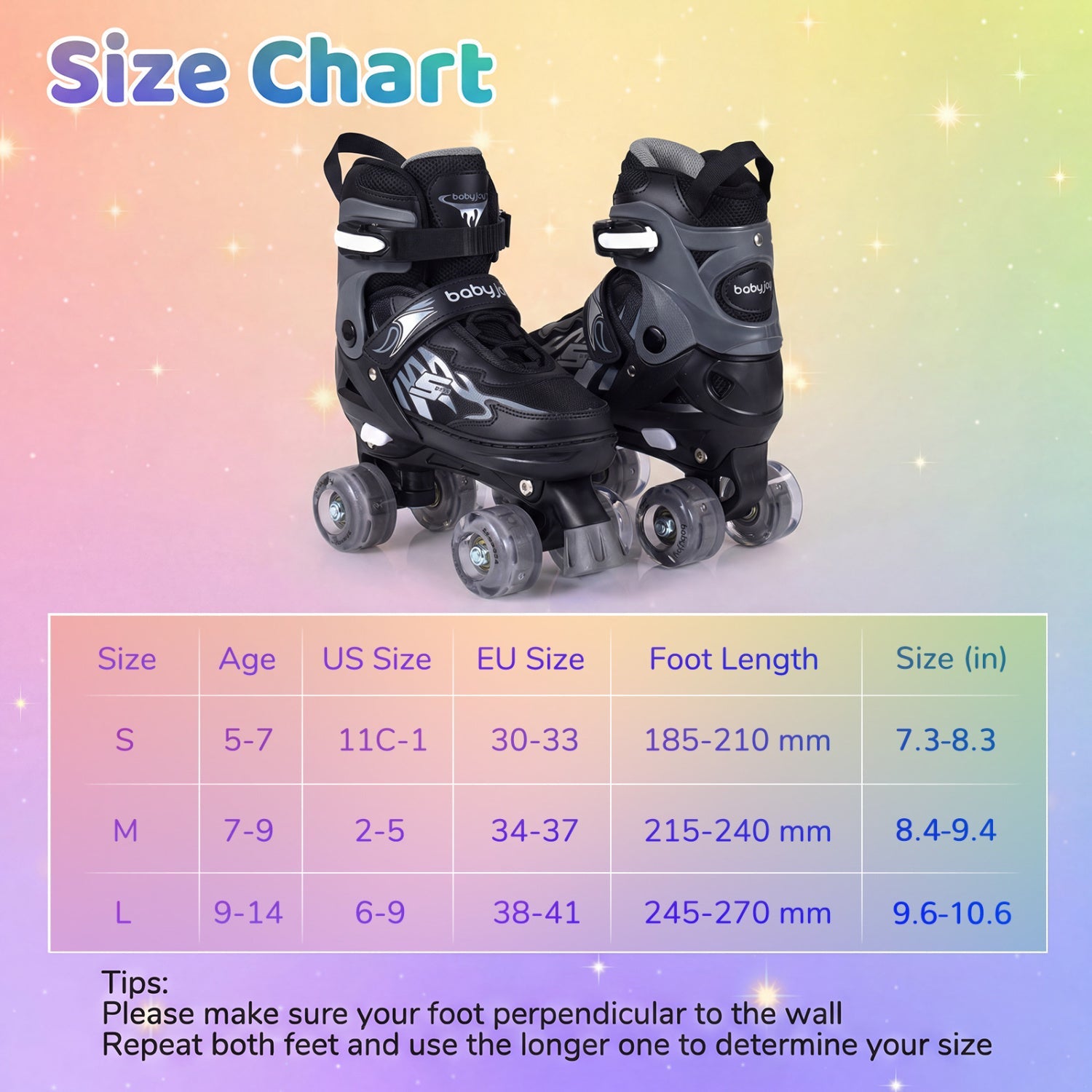 Kids Adjustable Quad Roller Skates with Light-Up Wheels | Boys & Girls - Niksstuff