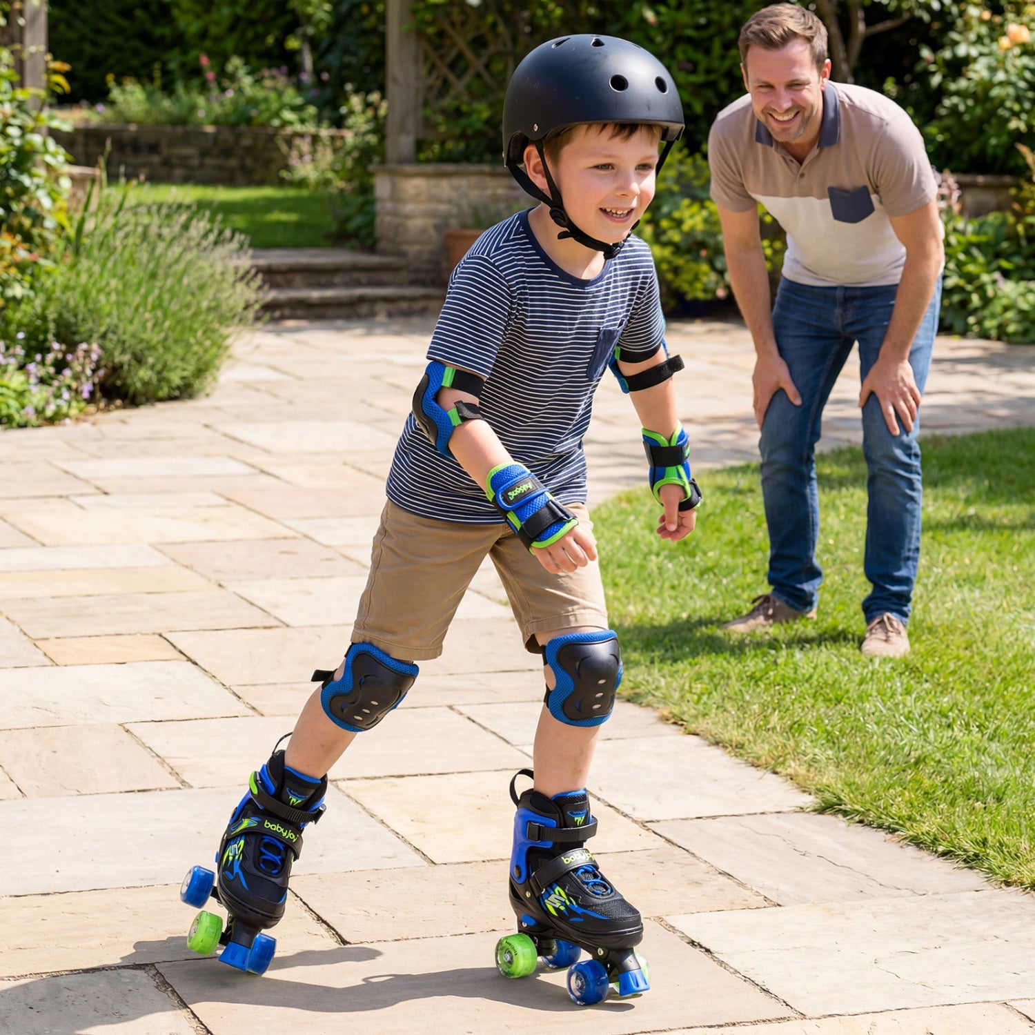 Kids Adjustable Quad Roller Skates with Light-Up Wheels | Boys & Girls - Niksstuff