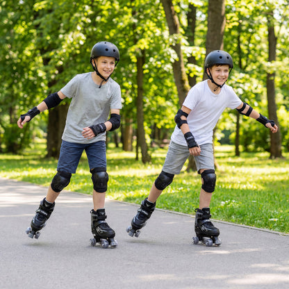 Kids & Teen Adjustable Quad Roller Skates with Light-Up Wheels - Niksstuff