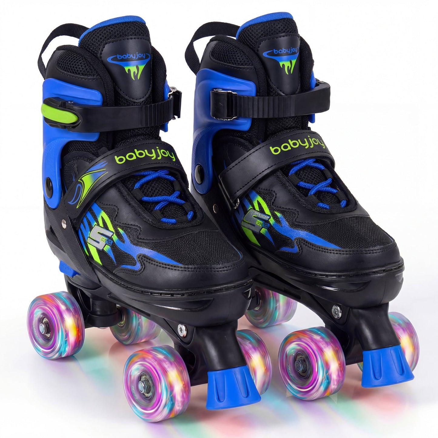 Kids & Teen Adjustable Quad Roller Skates with Light-Up Wheels - Niksstuff