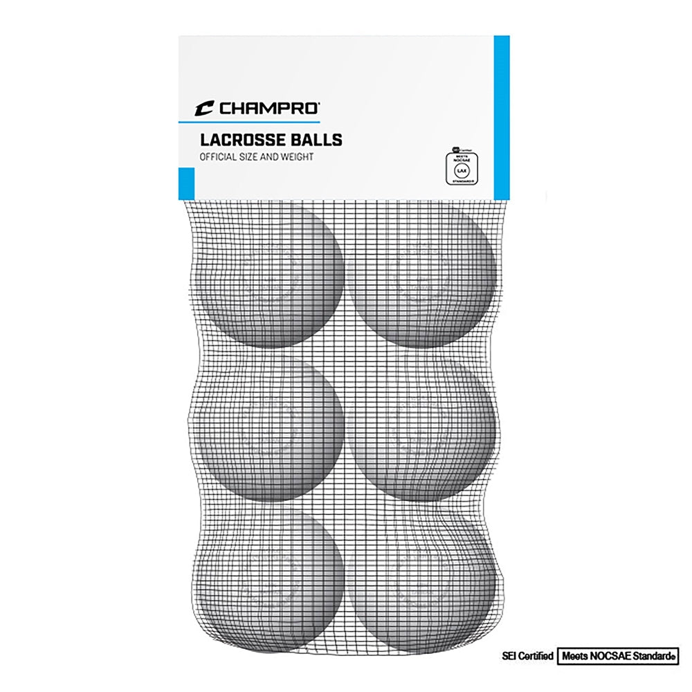 Champro NOCSAE Lacrosse Balls, 6-Pack
