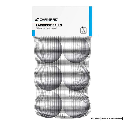 Champro lacrosse balls 6-pack in mesh bag, NOCSAE certified