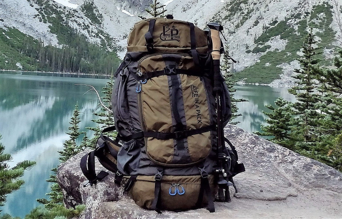 River Country Gear 70L Backpacking Pack – Adjustable Torso, Rainfly, 4 lbs 1 oz